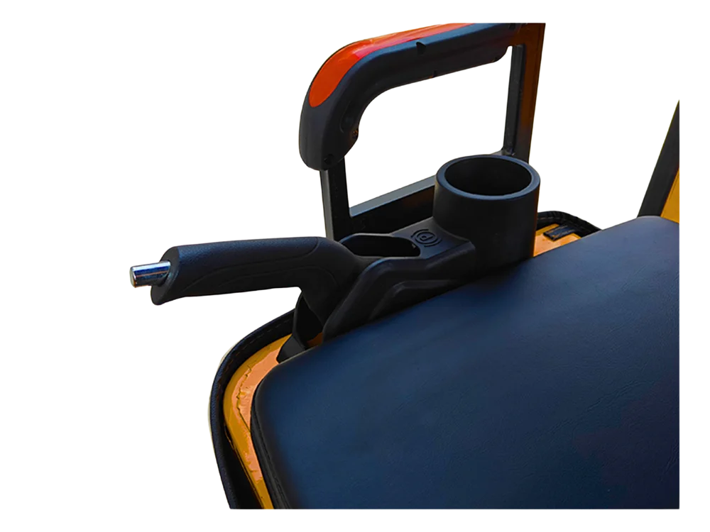 Close-up of the brake