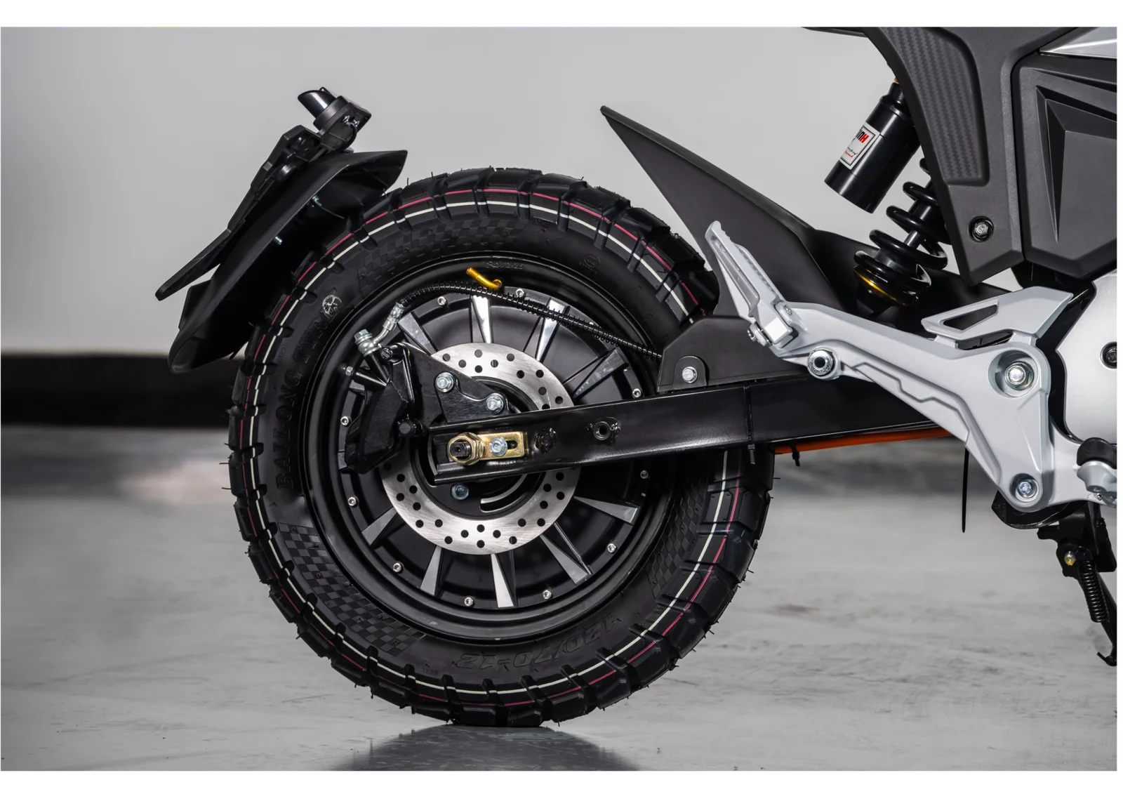 Close-up of the tire